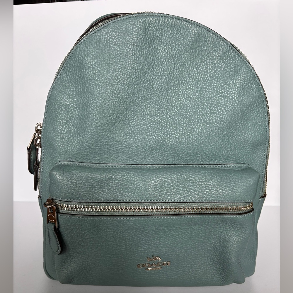 COACH Medium Charlie Backpack - Light Aqua Blue